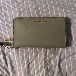 Michael Kors smartphone wristlet. Tan with gold hardware.